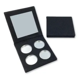 4-Cavity 26mm Glittery Black Eyeshadow Palette