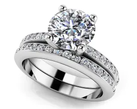 A Dream Come True Lab-Grown Diamond Bridal Set with 1.94 ct. (1.50 ct. center diamond)