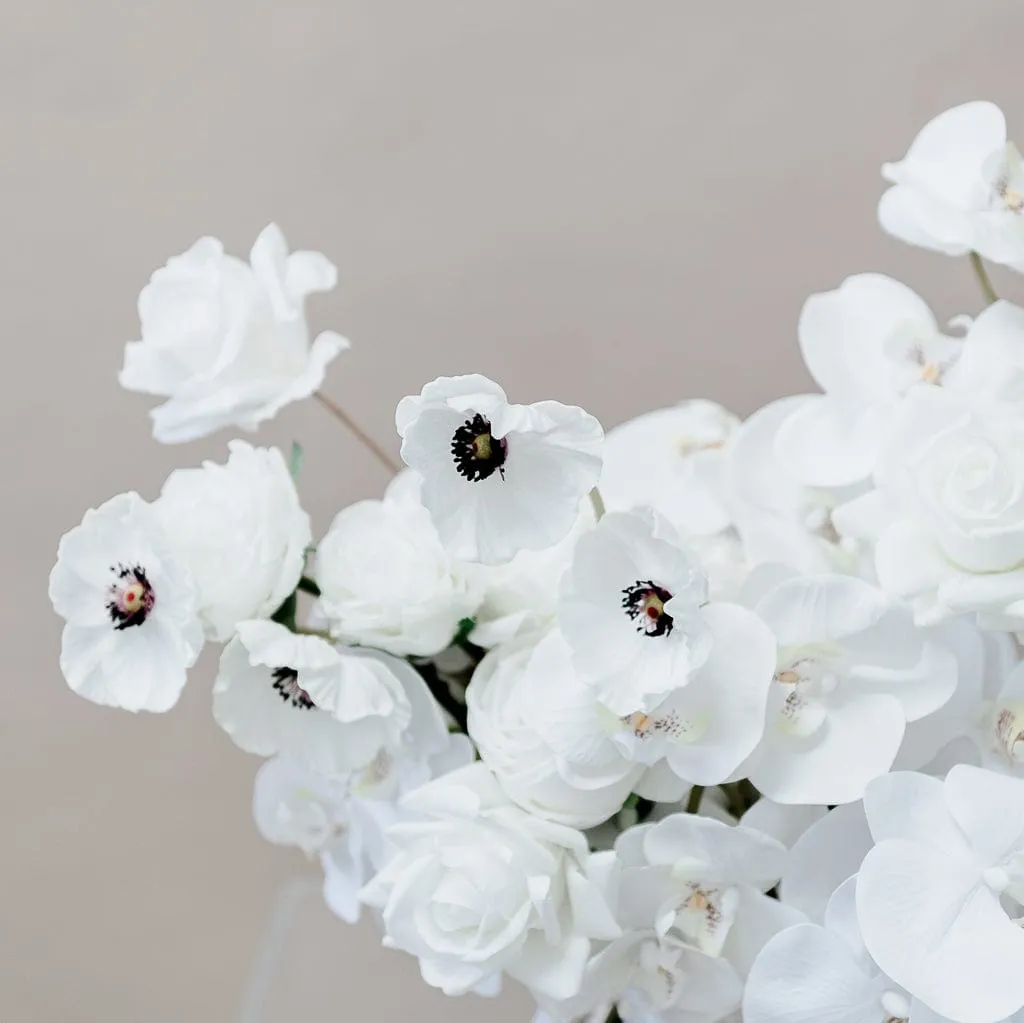 Artificial Flowers Bridal Bouquet - All White