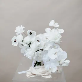 Artificial Flowers Bridal Bouquet - All White