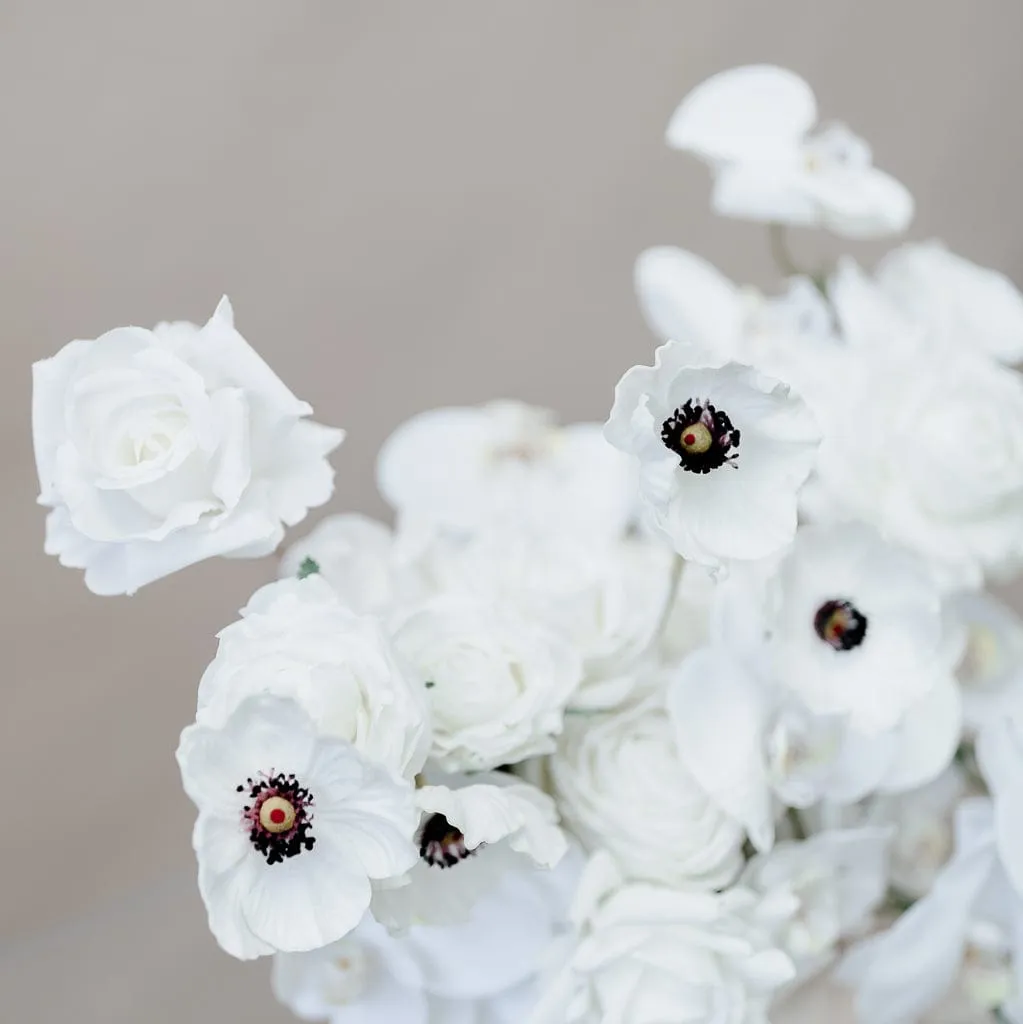 Artificial Flowers Bridal Bouquet - All White