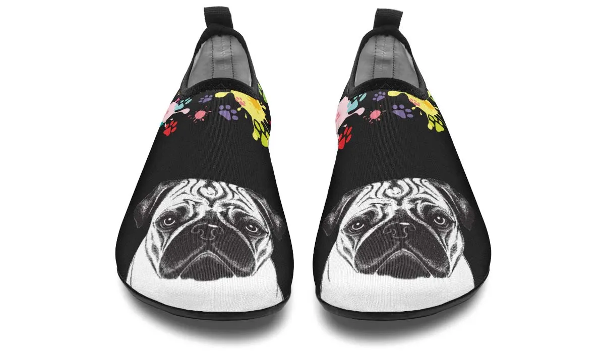 Artsy Pug Aqua Barefoot Shoes