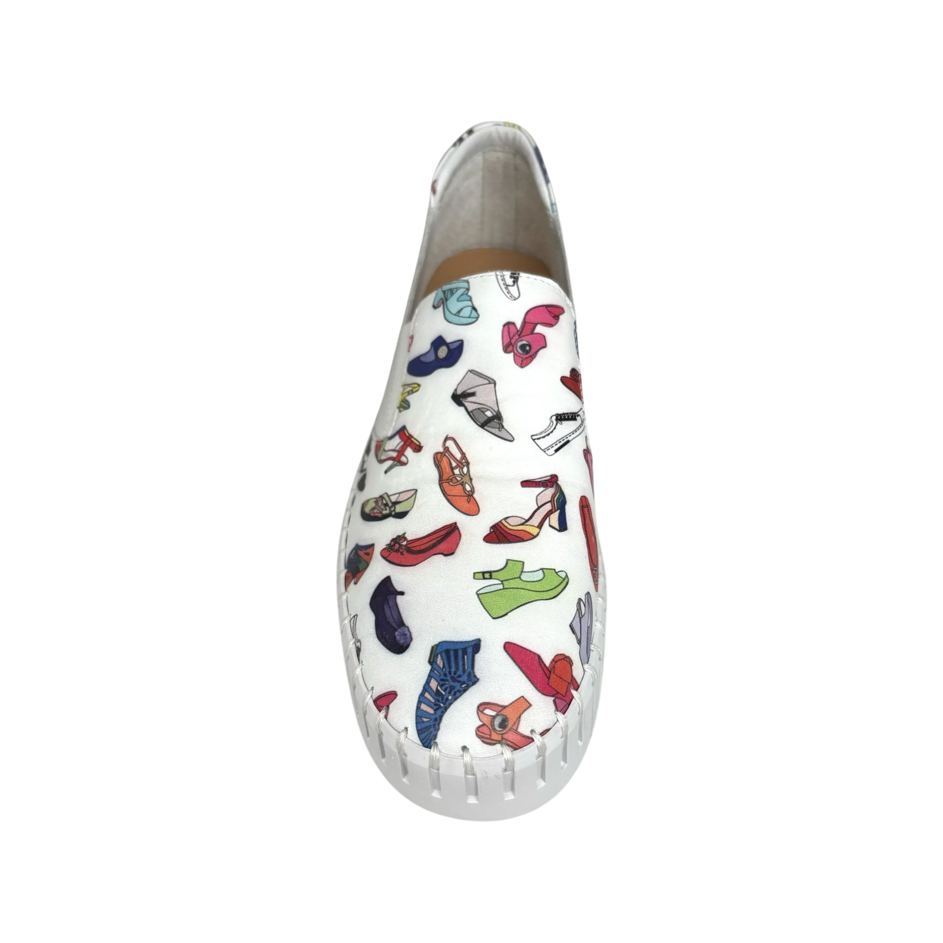 Becca White/Shoe Print Slip On