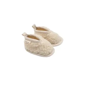 BINIBAMBA Merino Sheepskin Baby Booties - Milk