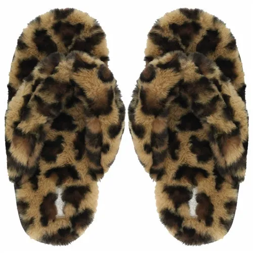 Cobian Women's Minou Fuzzy Slip On Shoe - Leopard MIN20-961