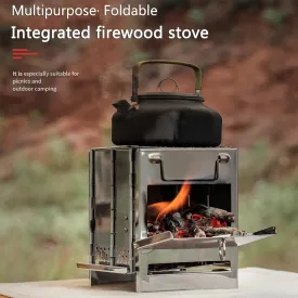 Compact Portable Wood-Burning Fire Stove for Camping