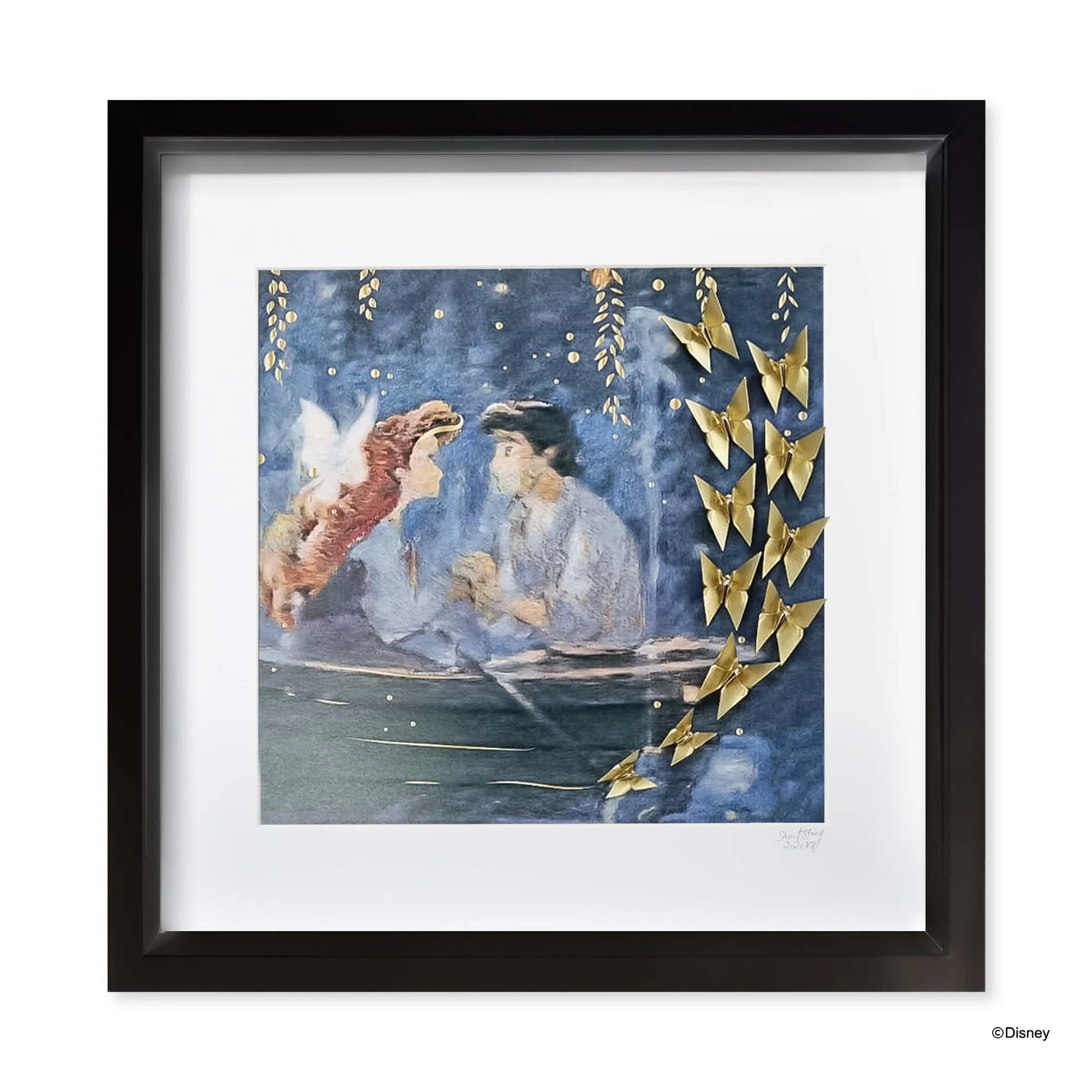 Disney Large Black Frame Ariel & Eric