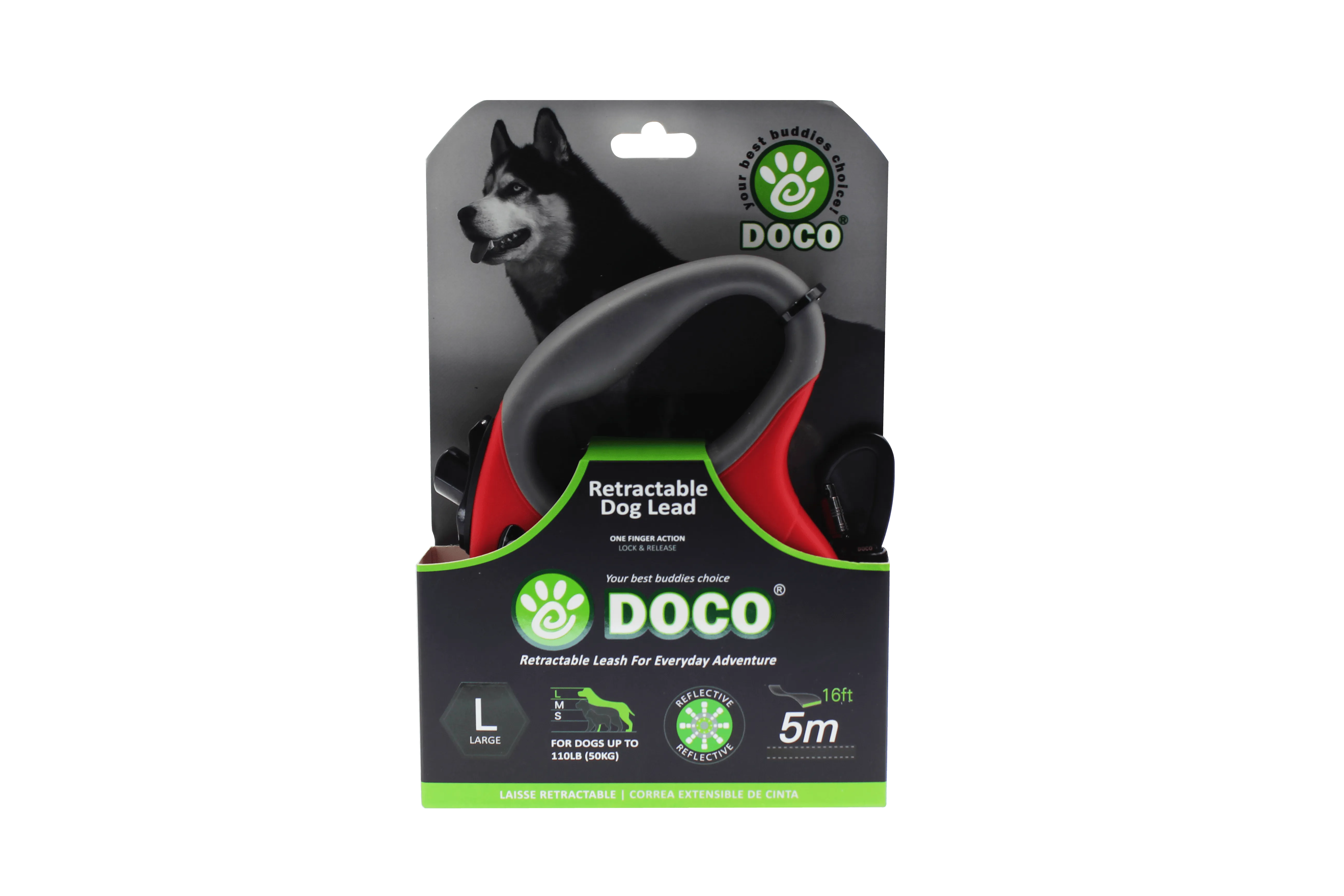 DOCO® ALL DAY ADVENTURE RETRACTABLE DOG LEASH