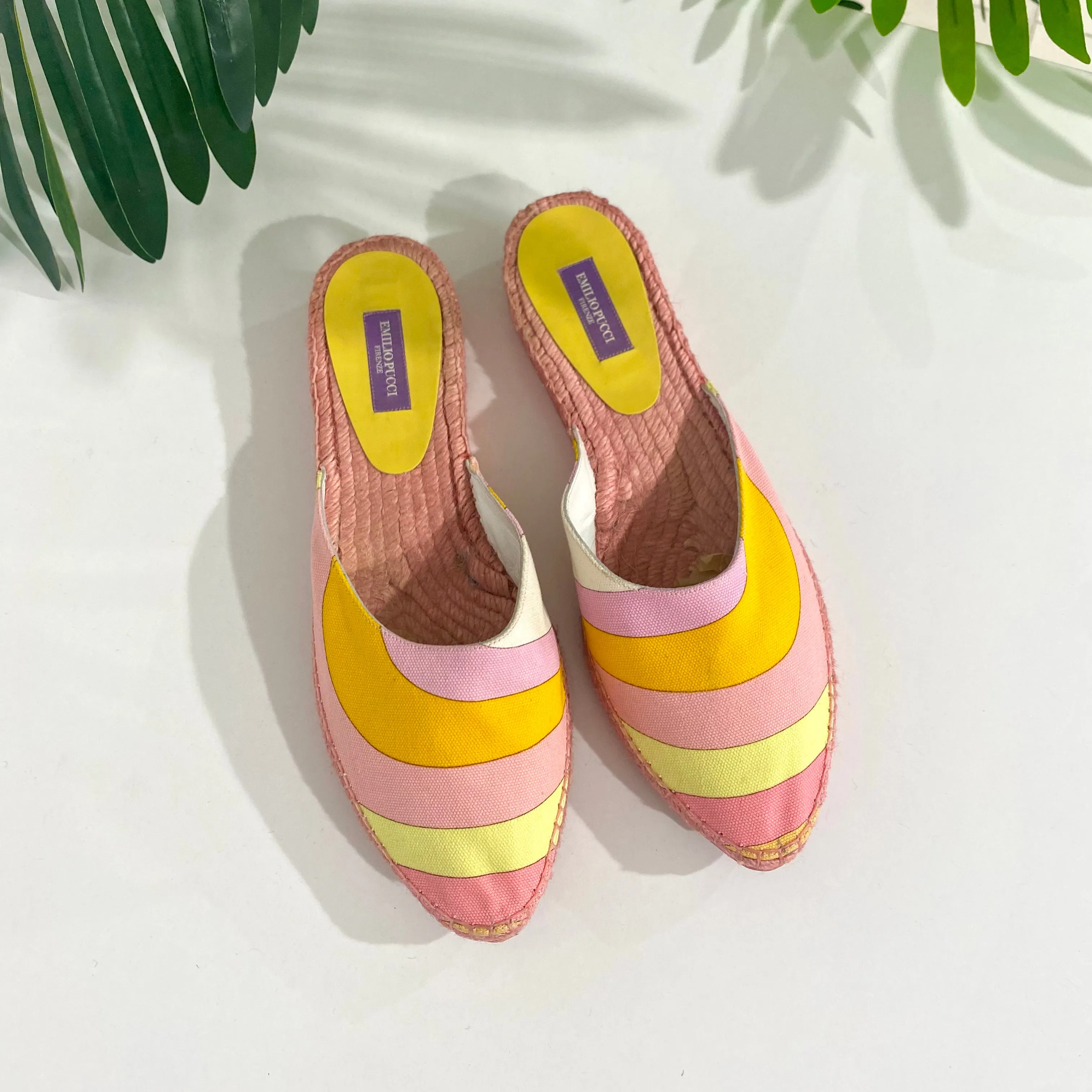 Emilio Pucci Pink Print Espadrilles