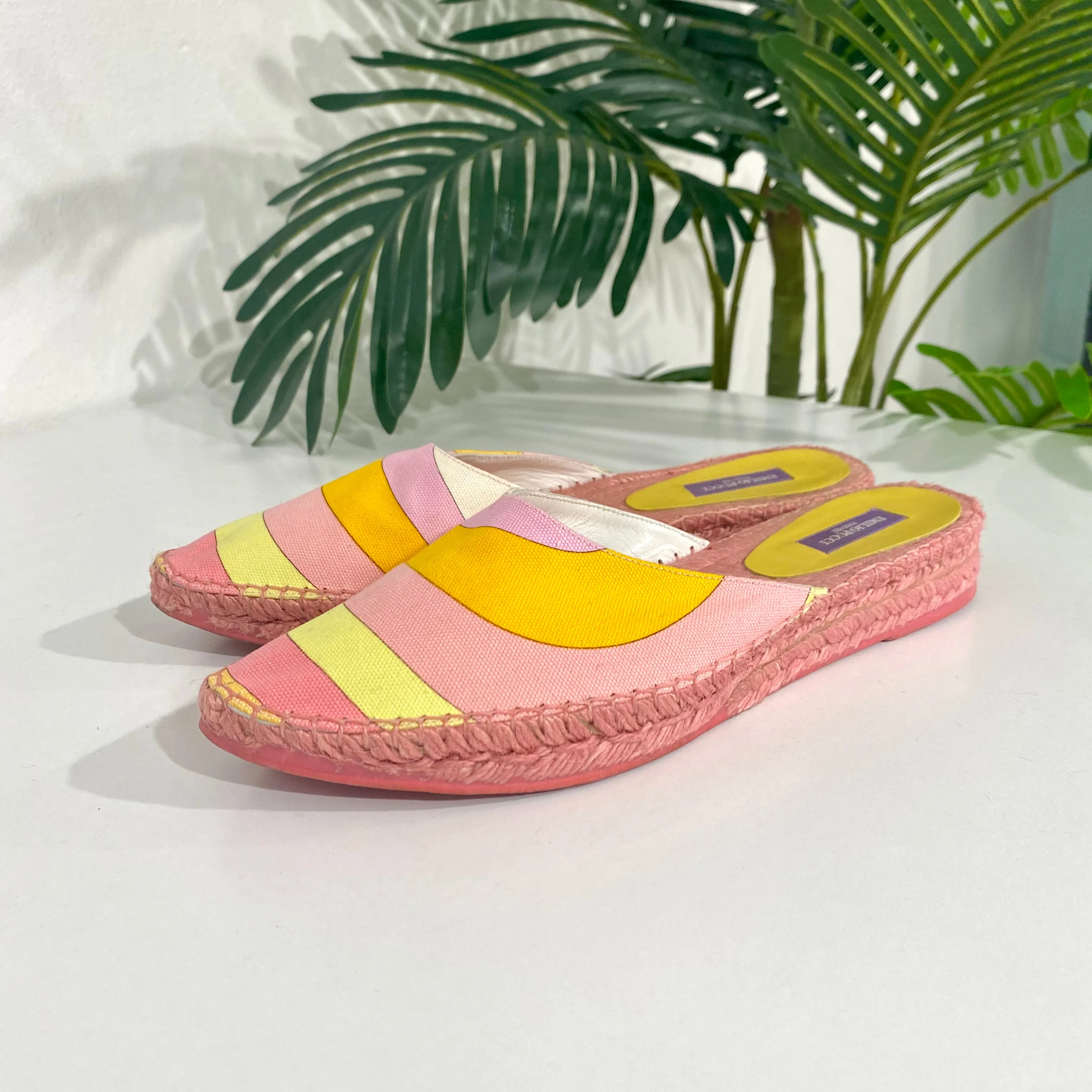 Emilio Pucci Pink Print Espadrilles