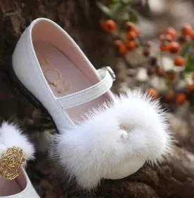 Ever Kid White Fur Shoe