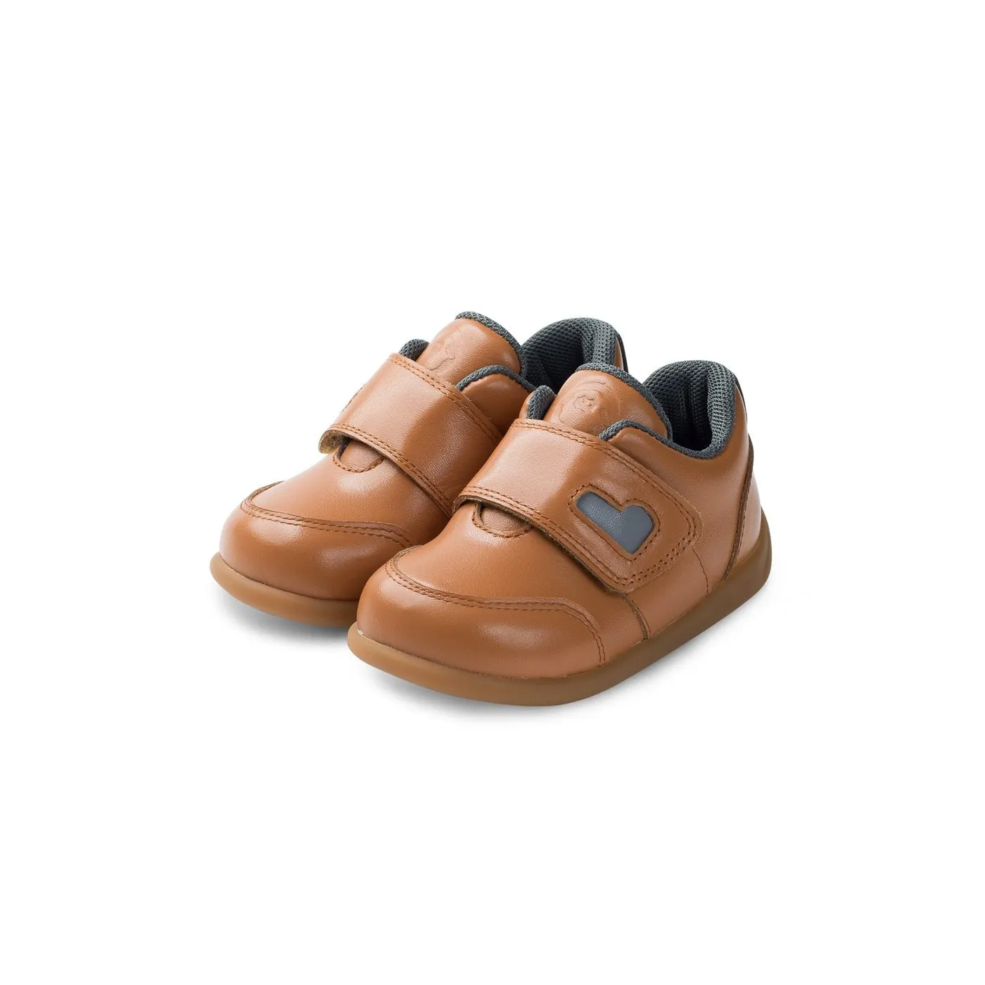 Flap Strap Soft Sole Anti-slip Pre-walker Brown Baby Boy Sneakers