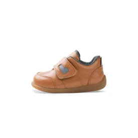 Flap Strap Soft Sole Anti-slip Pre-walker Brown Baby Boy Sneakers