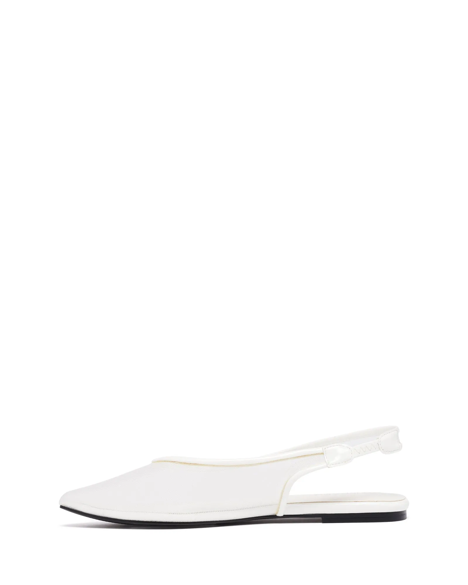 Lazer Slingback Ballet Flat White Patent