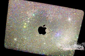 MACBOOK CELEB Case / Cover Kylie Jenner Kim Kardashian in Rainbow White Crystals Rhinestones Glittery Sparkly Shinny