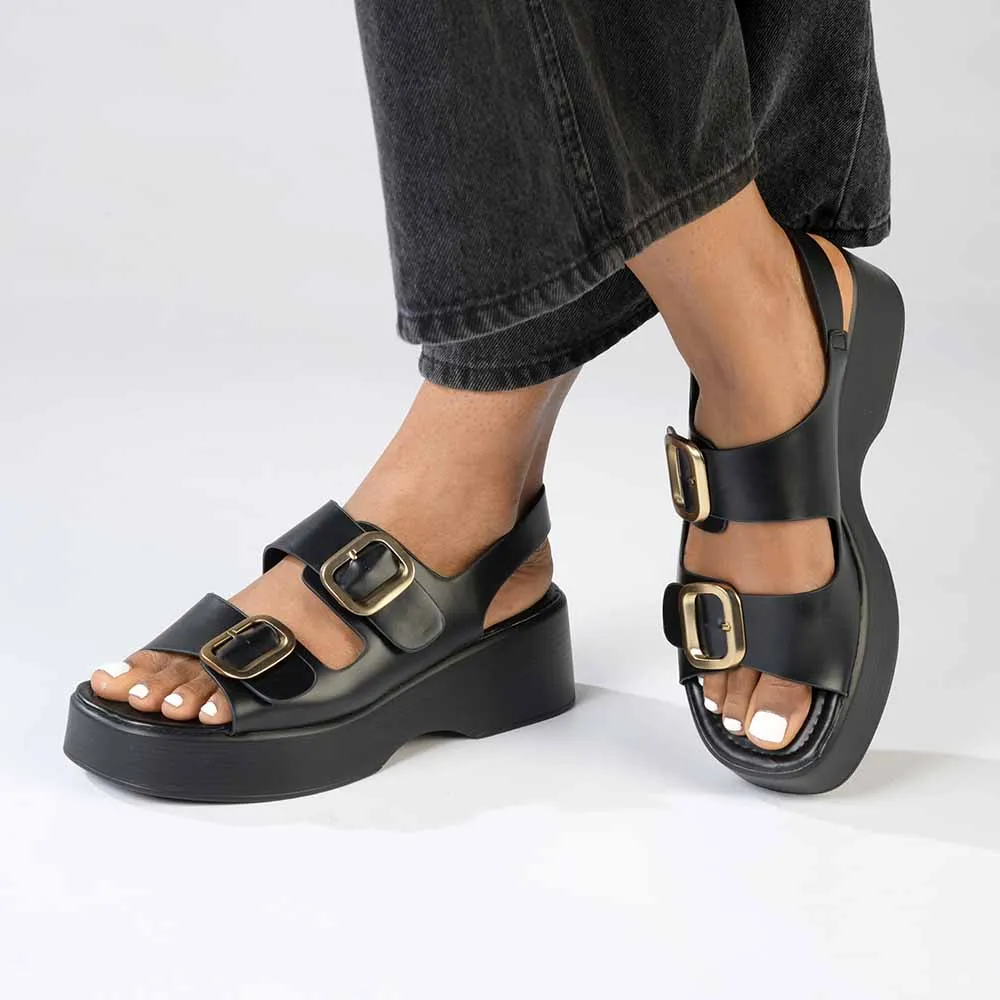 Madison Jaquine Slingback Sandal - Black