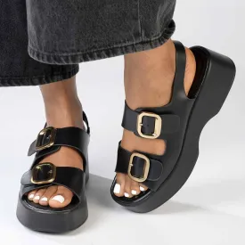 Madison Jaquine Slingback Sandal - Black