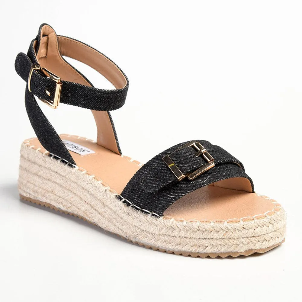 Madison Lettie Fashion Comfort Sandals - Black