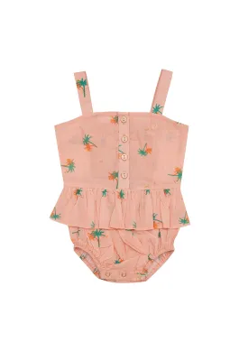 Penny Romper-Tropical Peach Day Dream