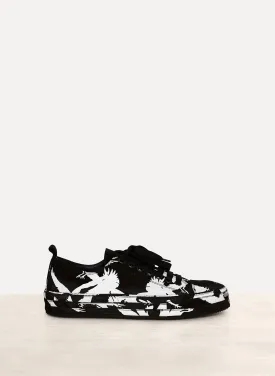 Scamosciato Nero Print Sneakers