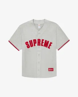 Supreme Ultrasuede Mesh Baseball Grey Jersey