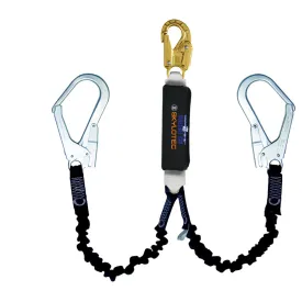 Twin Rope Lanyard with Snap and Steel Scaffolding Hooks