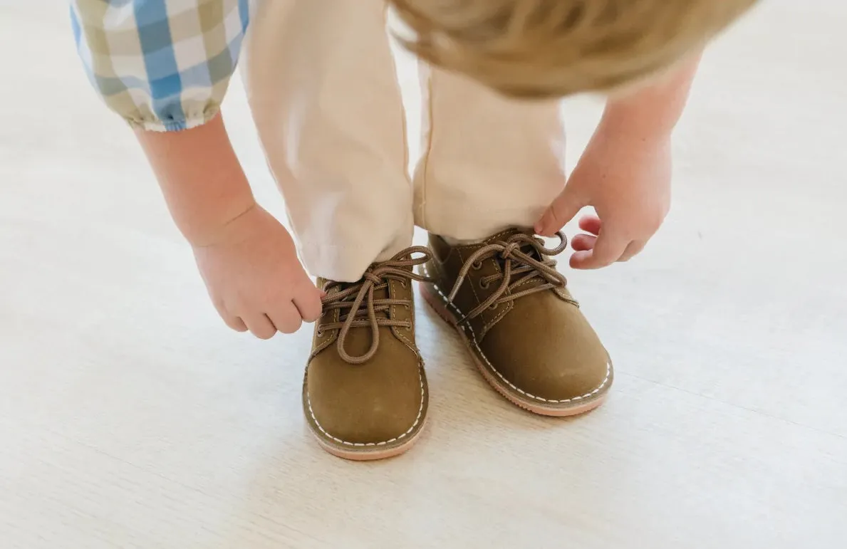 Tyler Nubuck Lace Up Shoes - Khaki